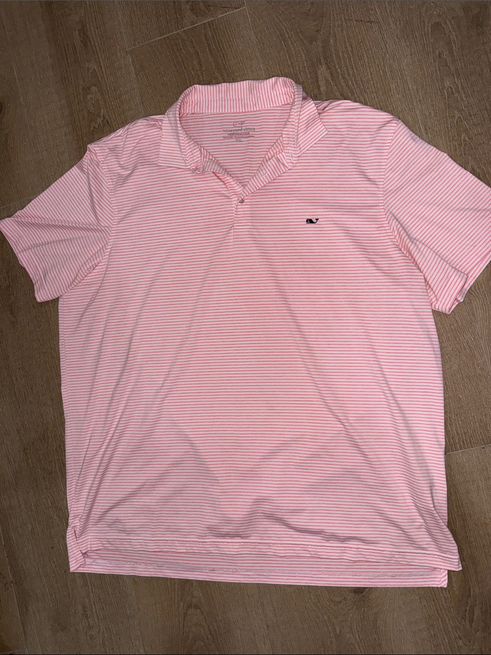 Vineyard Vines Men's Pink & White Thin-Striped Polo
